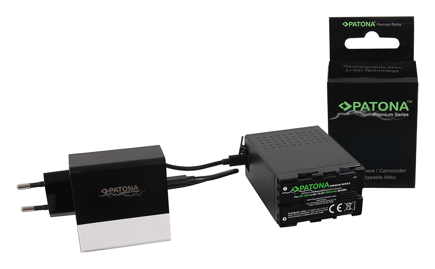 23289_0xSWAs2KbMrm7S Akku passend für Sony PMW-EX1, PMW-F3, 6900mAh inkl. D-Tap und USB-Ports