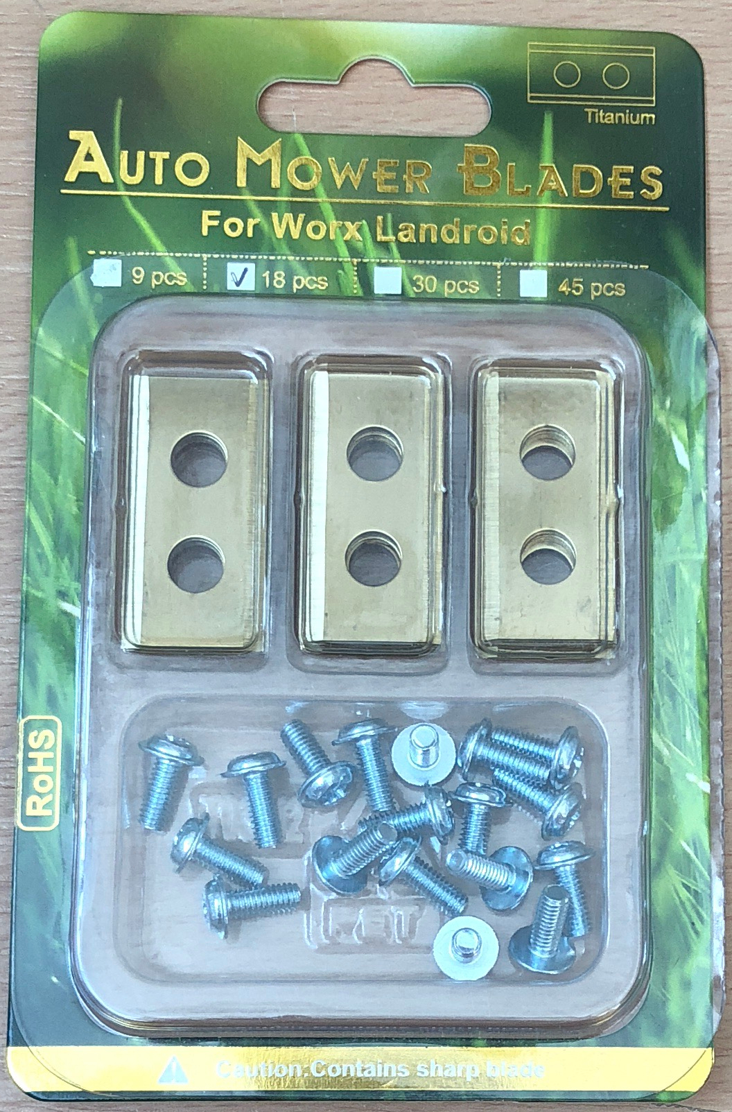 9x Ersatz Titan Messer für Worx Landroid Mähroboter (WA0176, WA0190)