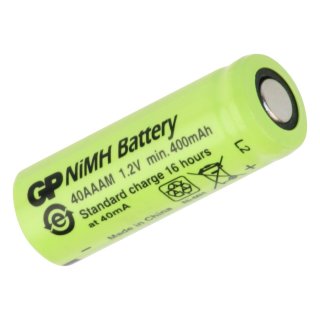 26769_0rLUWynmc0W062 GP 40AAAM, 2/3AAA, Ni-MH, 1.2V 400mAh, 29 x 10mm FlatTop