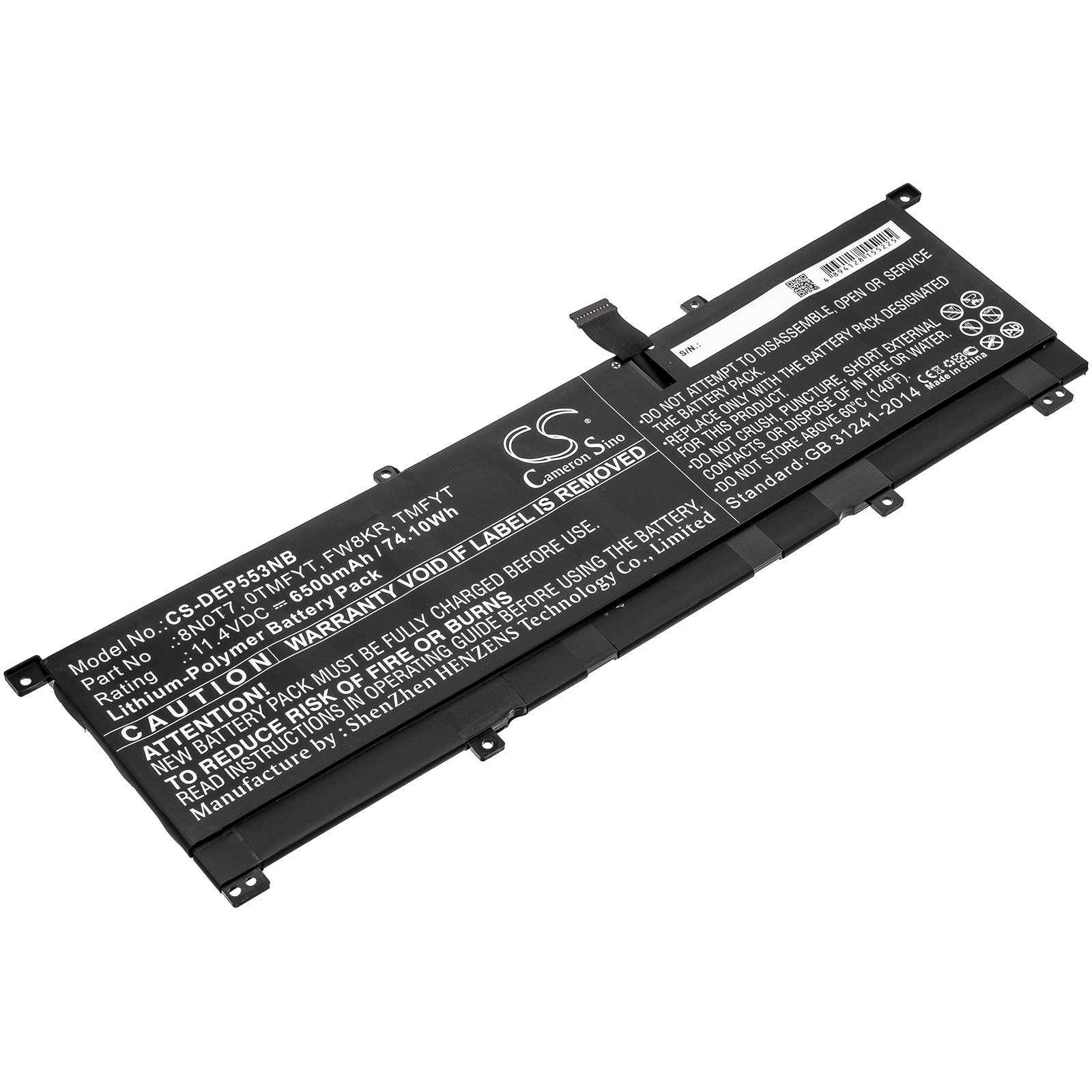 26672_0YEomnN98dwH9g Akku ersetzt 0TMFYT, 8N0T7, TMFYT passend für Dell XPS 15 2-in-1, XPS 15-9575