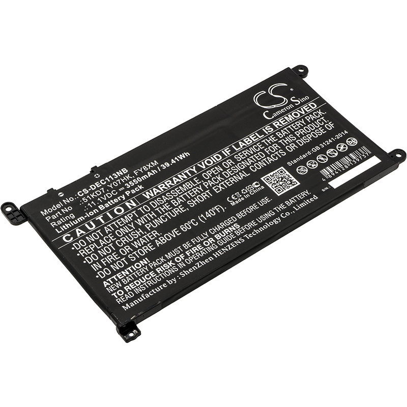 25440_0bntUGUkWIKZvb Akku ersetzt Dell 51KD7, FY8XM, Y07HK passend für Chromebook 11 3100, 3180, 3189